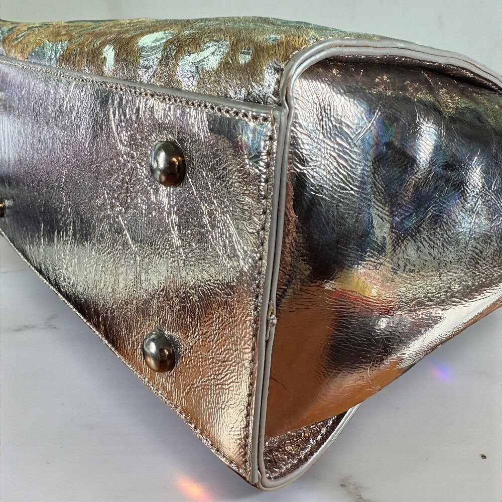 Sharif Leather & Calf Hair OnLion's Gate Satchel Shoulder Bag - SAMPLE BAG - Picture 8 of 16